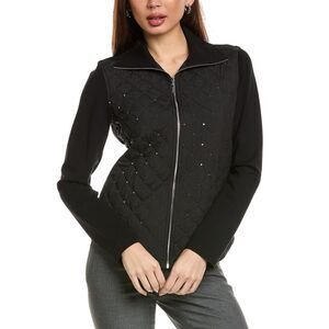 Joseph Ribkoff Womens Diamond Quilted Jacket, Black